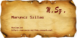 Maruncz Szilas névjegykártya